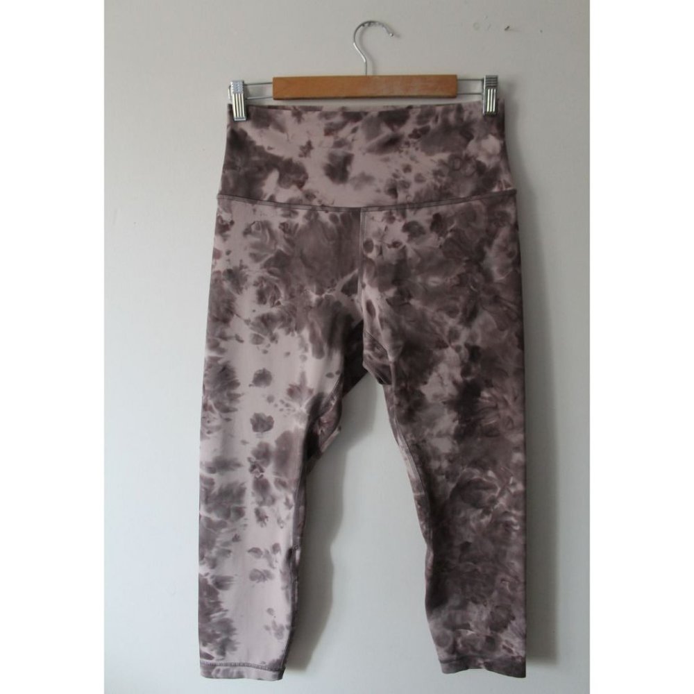 Lululemon Align High-Rise Crop 23" Diamond Dye Lunar Rock Shadow Grey Size 10 - Picture 4 of 11